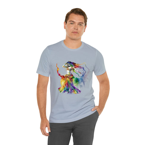 Rainbow Belly Dancer in Motion - Short Sleeve Tee